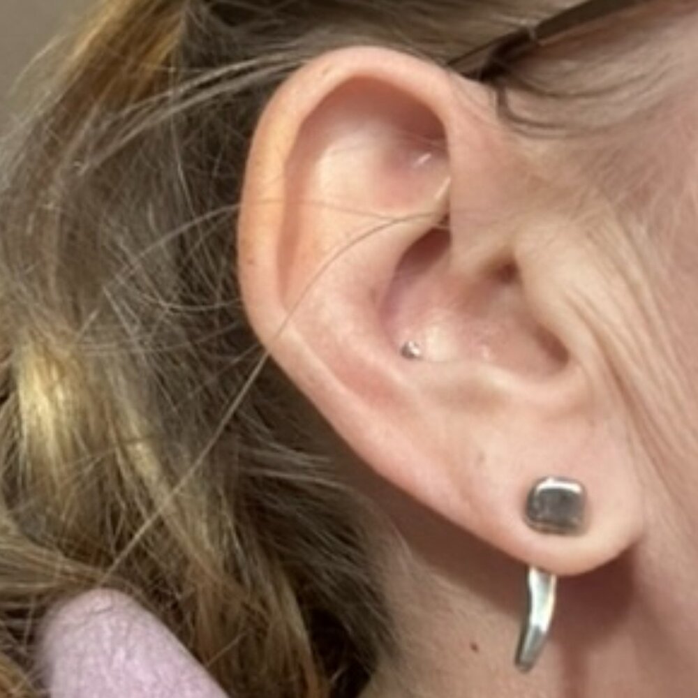 Uno de 50 silver earrings - 3 pieces per earring (1 full pair)